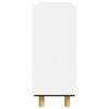 vidaXL Sideboard White 60x30x70 cm Solid Wood Pine and Natural Rattan
