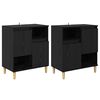 vidaXL Sideboards 2 pcs Black Oak 60 x 35 x 70 cm Engineered Wood