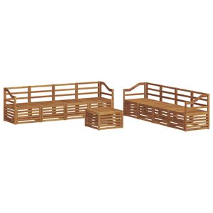 vidaXL Sofa Sets 9 pcs Natural Solid Acacia Wood