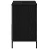 vidaXL Bathroom Basin Cabinet with Drawers Black Oak 60x34.5x60 cm