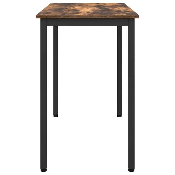 vidaXL Table Smoked Oak 100 x 50 x 76.5 cm Engineered Wood and Steel