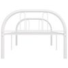 vidaXL Bed Frame without Mattress White Metal 90x200 cm