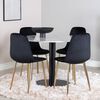 Venture Home Dining Chairs 2 pcs Polar Velvet Black and Brass