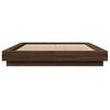 vidaXL Bed Frame without Mattress Brown Oak 140x190 cm