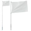 vidaXL Telescopic Flagpole Silver 5.55 m Aluminium