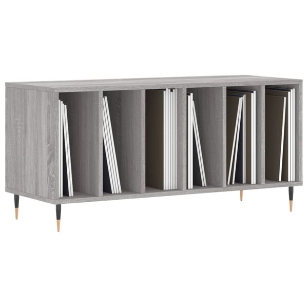vidaXL Record Cabinet Grey Sonoma 100x38x48 cm Engineered Wood