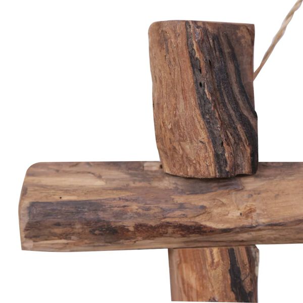 vidaXL Log Mirror Natural 50x50 cm Recycled Teak Wood