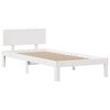 vidaXL Bed Frame with Headboard without Mattress White 90x190 cm Single