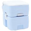 vidaXL Camping Toilet Manual Light Blue and White 41.5 x 36.5 x 42 cm