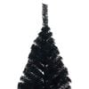 vidaXL Artificial Pre-lit Christmas Tree Black 210 cm PVC