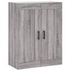 vidaXL Wall Mounted Cabinets 2 pcs Grey Sonoma Engineered Wood