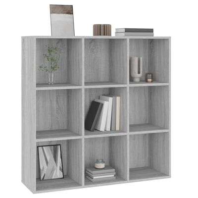 vidaXL Book Cabinet Grey Sonoma 98x29x97.5 cm