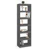 vidaXL Book Cabinet/Room Divider Grey 60x30x199.5 cm Solid Wood Pine