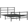 vidaXL Metal Bed Frame without Mattress with Footboard&nbsp;Black 140x190cm