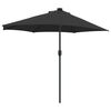 vidaXL Garden Parasol Black 294 x 150 x 224 cm Fabric