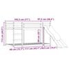 vidaXL Bunk Bed without Mattress with Slide and Curtains Blue 90x190 cm Single