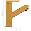 vidaXL Bathroom Basin Faucet with Pull-out Function Gold 157x172 mm