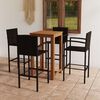 vidaXL 5 Piece Garden Bar Set Brown