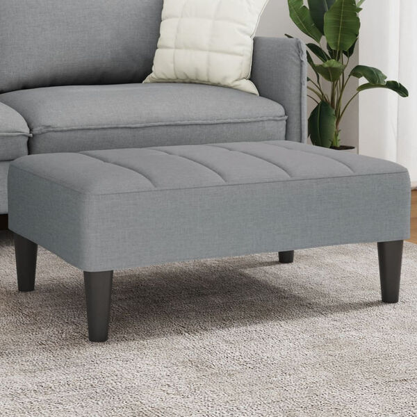 vidaXL Footstool Light Grey 77x55x31 cm Fabric