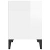 vidaXL Bedside Cabinet High Gloss White 40x35x50 cm