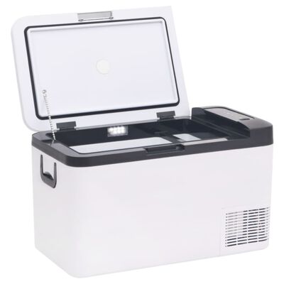 vidaXL Cool Box with Handle Black and White 25 L PP & PE