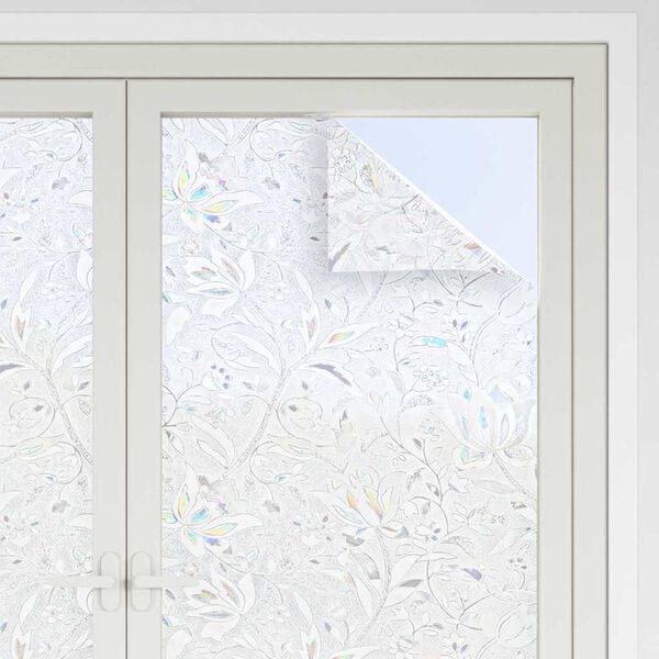 vidaXL Window Film Flowers Pattern 45 x 500 cm PVC