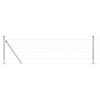 vidaXL Outdoor Euro Fence with Concrete Base 10 x 0.6 m Silver Mesh