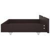 vidaXL Bed Frame without Mattress Dark Brown Solid Wood 90x200 cm (283202+321988)