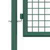 vidaXL Fence Gate Steel 100x175 cm Green
