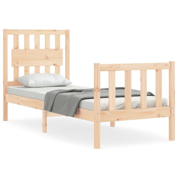 vidaXL Bed Frame without Mattress Small Single Solid Wood Pine