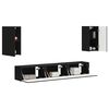 vidaXL TV Cabinet Set Wall-mounted 5 pcs Black Engineered Wood