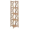 vidaXL 5-Tier Square Bamboo Shelf