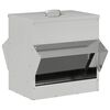 vidaXL Chicken Feeder Silver 40.5 x 45 x 41 cm Galvanised Steel