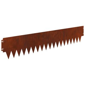 vidaXL Lawn Edging 10 pcs 103 x 20 cm metal Rusty