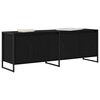 vidaXL TV Cabinet Black Oak 140 x 36 x 49.5 cm Engineered Wood