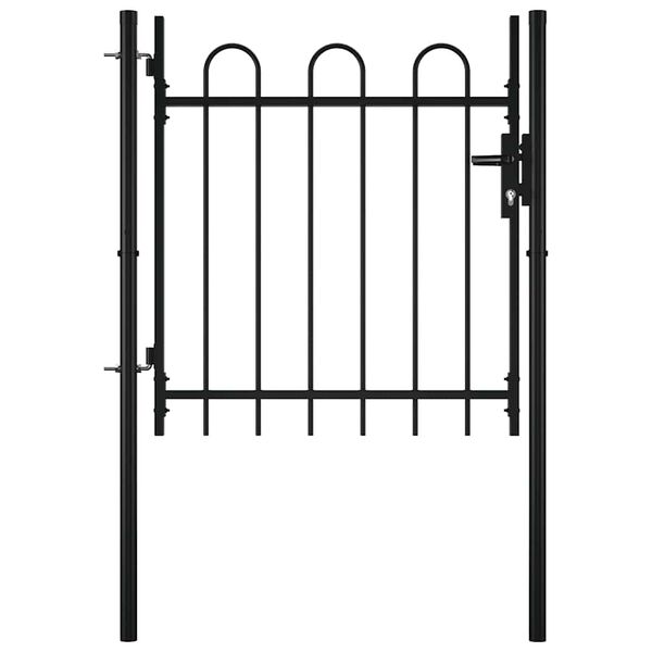 vidaXL Single Door Fence Gate Boxtel with Hoop Top 100 x 75 cm