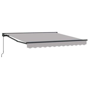 vidaXL Retractable Awning Light Grey 300 x 250 cm Polyester and Metal