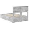 vidaXL Bed Frame Concrete Grey 135 x 190 cm Engineered Wood