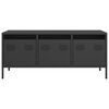 vidaXL TV Cabinet Black 101.5x39x43.5 cm Cold-rolled Steel