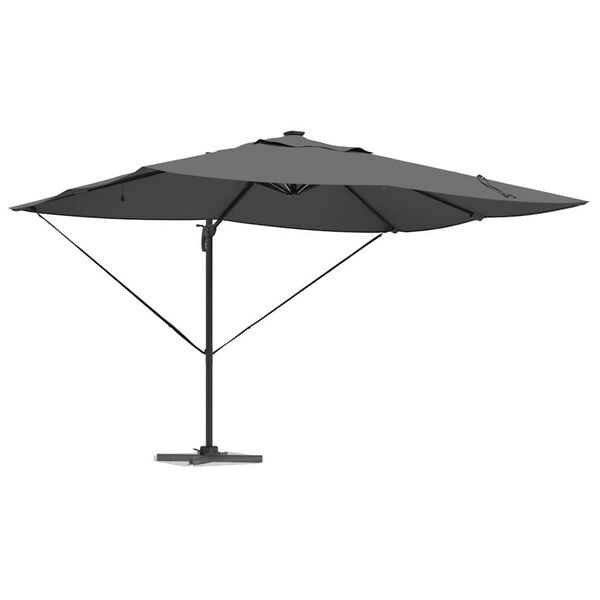 vidaXL Umbrella Anthracite 352 x 251 x 265 cm Polyester and Aluminium