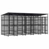 vidaXL Outdoor Dog Kennel with Roof Steel 9,22 m&sup2;