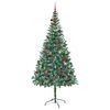 vidaXL Artificial Christmas Tree with Stand Green 210 cm PVC and Steel