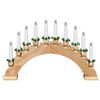 vidaXL Christmas Candle Arch with 10 LED Candles Brown 47 x 5 x 29 cm