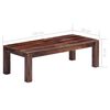 vidaXL Coffee Table Grey 110x50x35 cm Solid Wood
