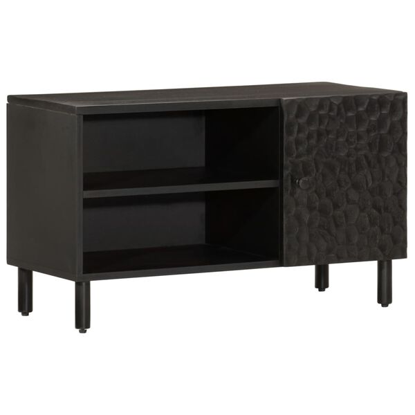 vidaXL TV Cabinet Black 80x31x46 cm Solid Wood Mango