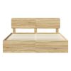 vidaXL Bed Frame with Headboard Sonoma 180 x 200 cm Solid Pine Wood