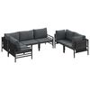 vidaXL Garden Sofa Set with Cushion 6 pcs Anthracite Steel