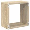 vidaXL Wall Cube Shelves 2 pcs Sonoma Oak 26x15x26 cm