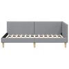 vidaXL Corner Bed Frame Light Grey 80 cm x 200 cm Velvet