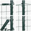 vidaXL Fence with Posts Green 0.4 x 10 m Steel